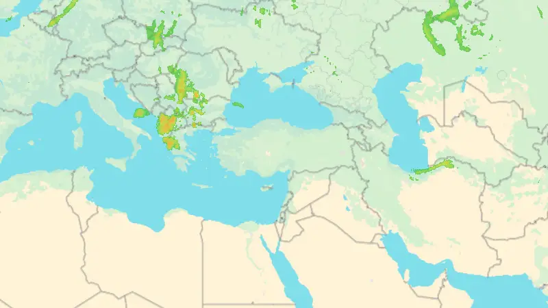 Precipitation weather map