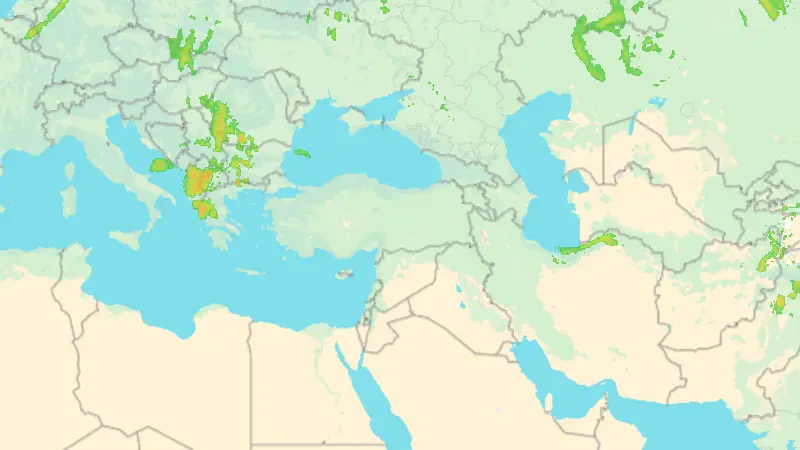 Srážky weather map