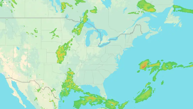 Precipitation weather map