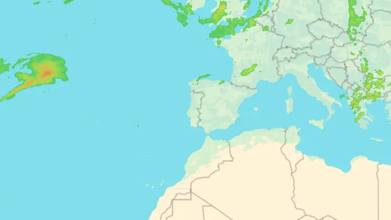 Opady weather map