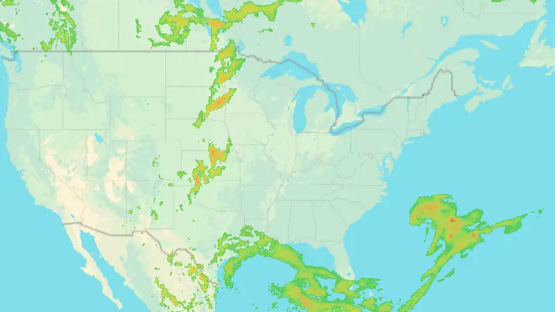 Precipitation weather map