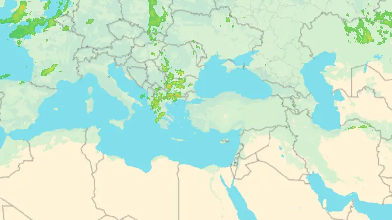 Precipitation weather map