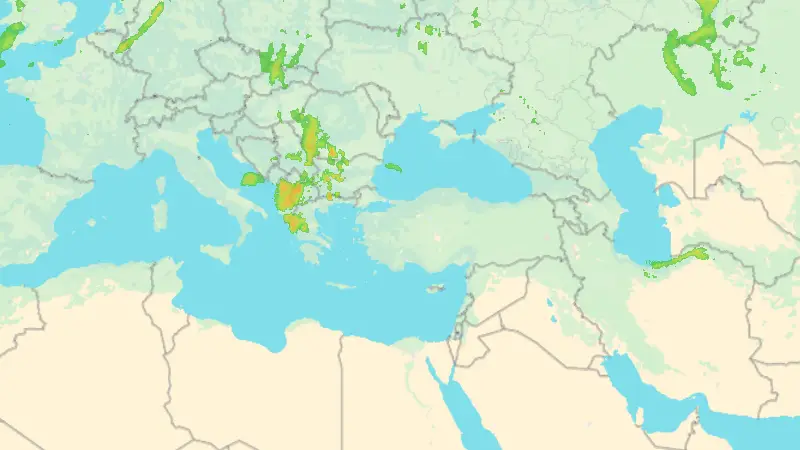 Precipitation weather map