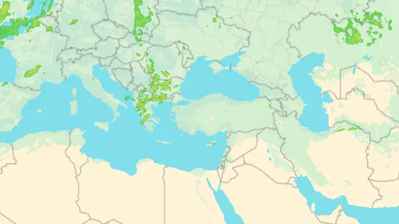 Nedbør weather map