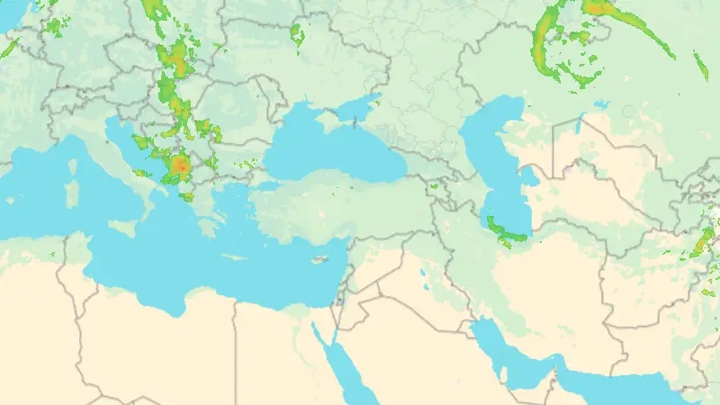 Precipitation weather map