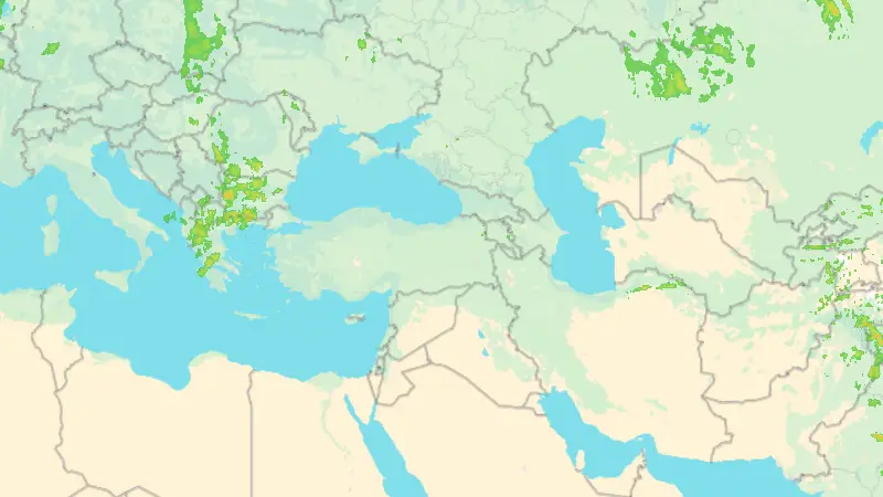 Opady weather map
