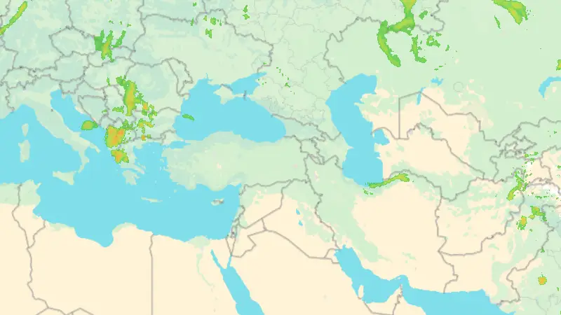 Opady weather map