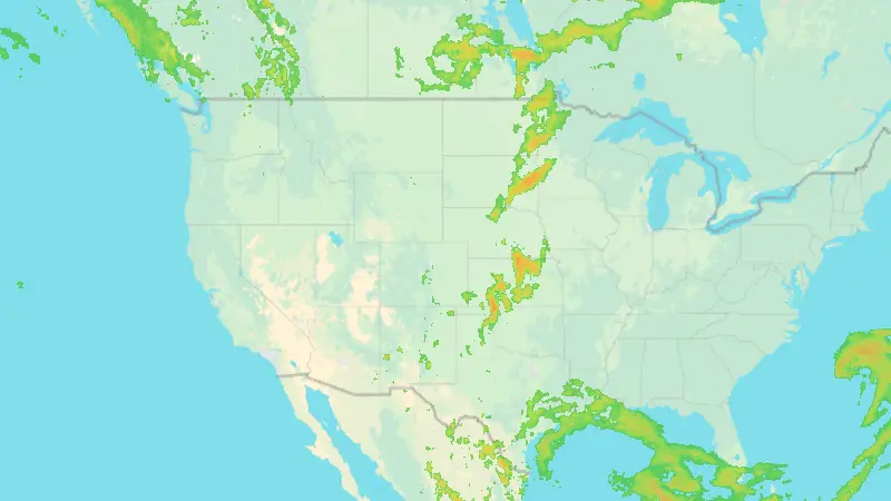 Precipitation weather map