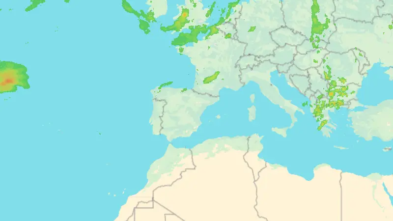 Srážky weather map