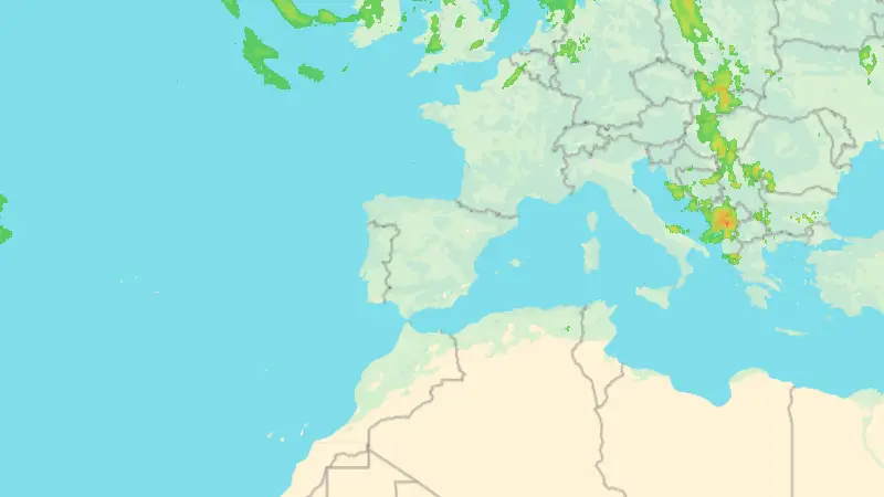 Precipitation weather map
