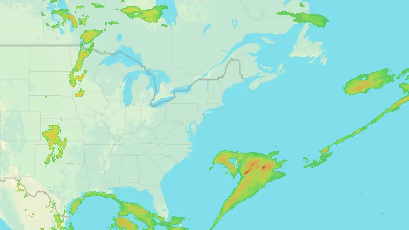 Precipitation weather map