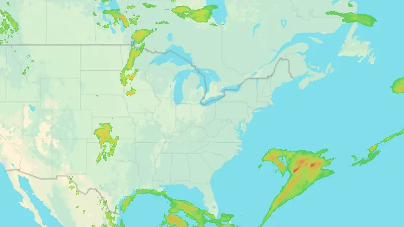 Precipitation weather map