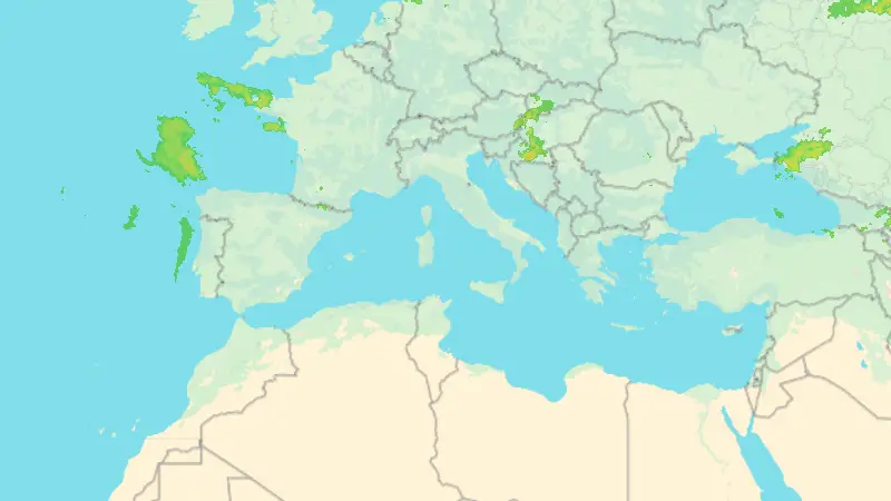 Zrážky weather map