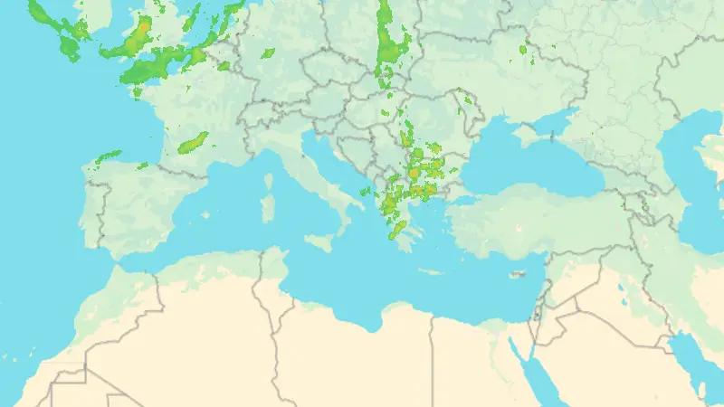 Precipitation weather map