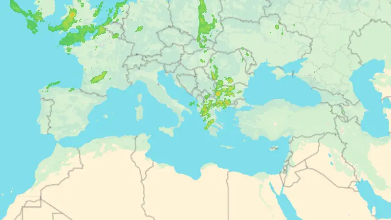 Precipitation weather map