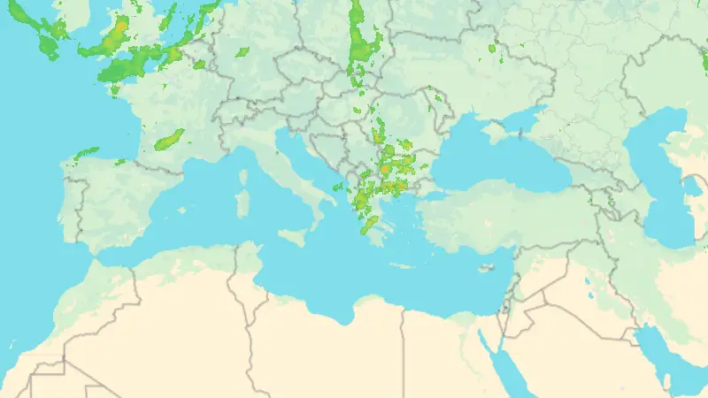 Βροχόπτωση weather map