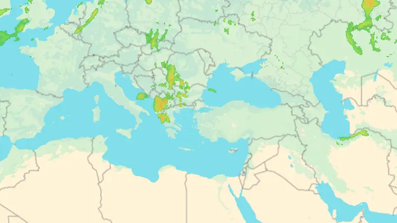 Βροχόπτωση weather map
