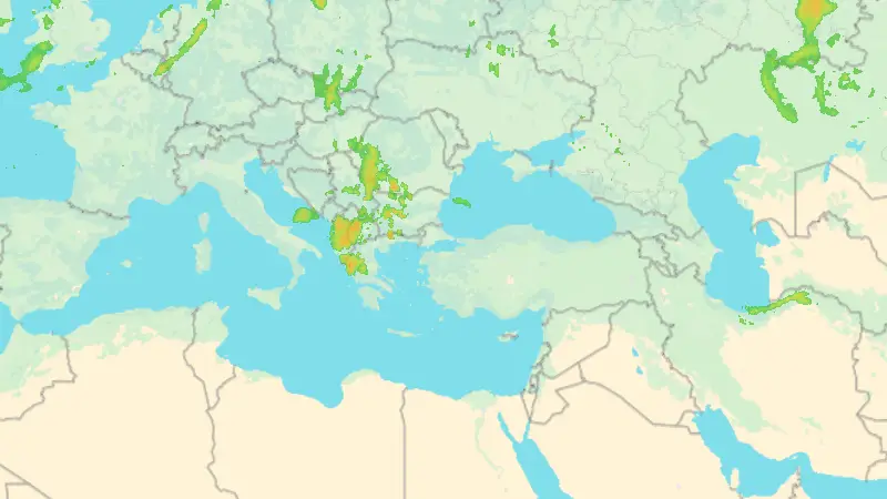 Precipitation weather map