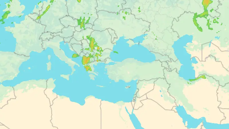 Precipitation weather map