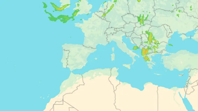 Precipitation weather map