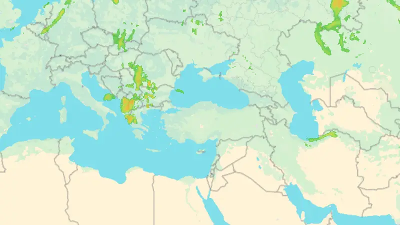 Precipitation weather map