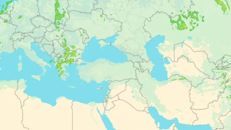 Precipitation weather map