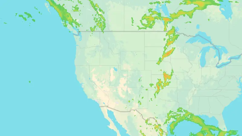 Precipitation weather map