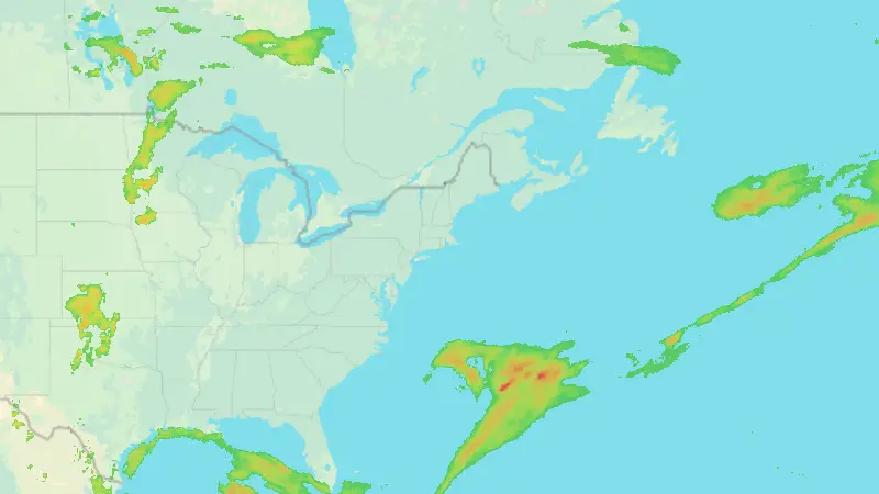 Precipitation weather map