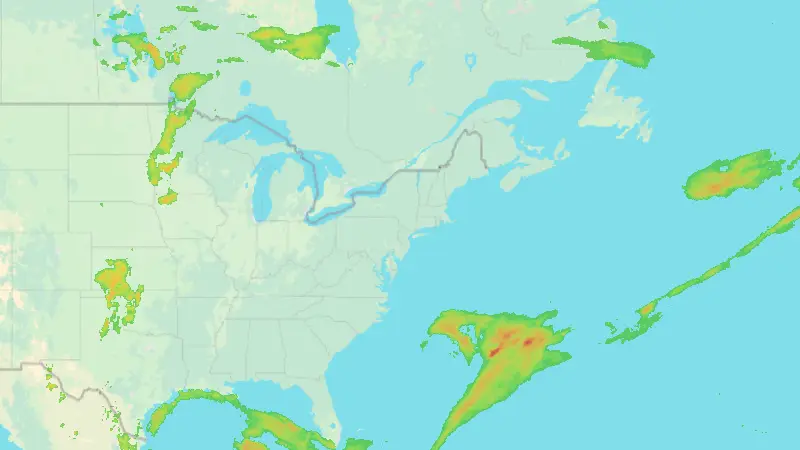 Precipitation weather map