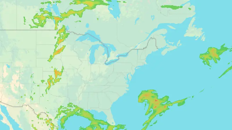 Precipitation weather map