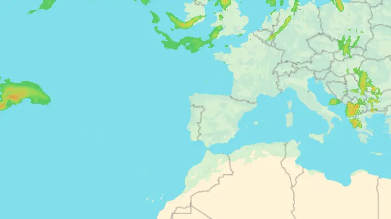 Precipitation weather map