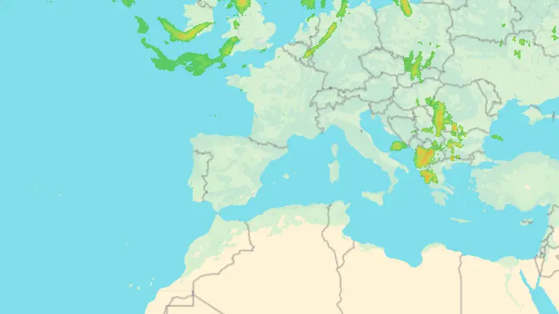 Precipitation weather map