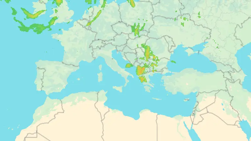 Precipitation weather map