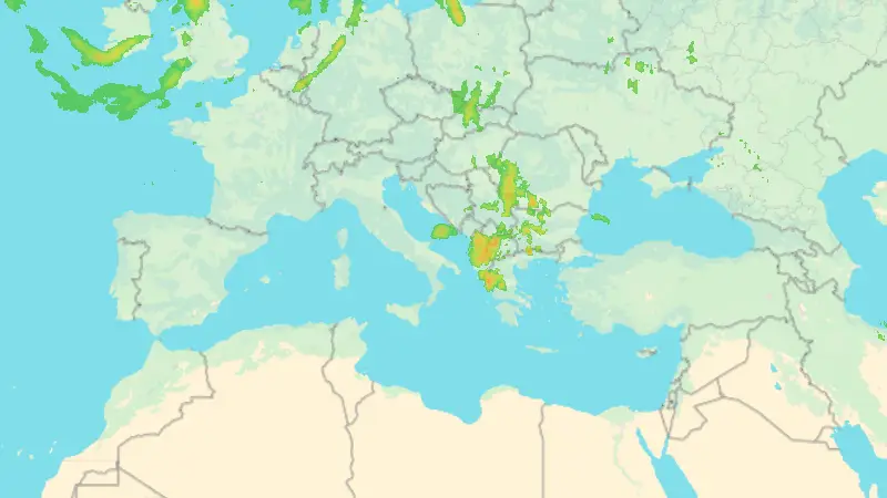 Precipitation weather map