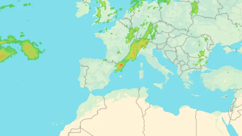 Precipitation weather map