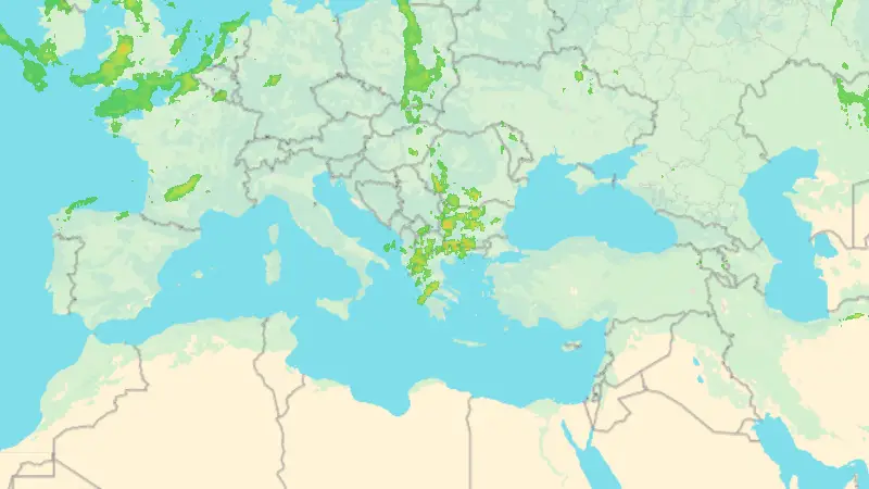 Βροχόπτωση weather map