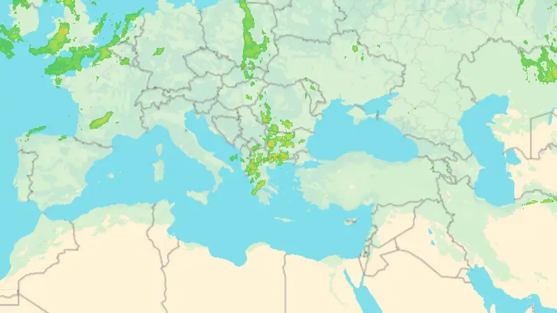 Βροχόπτωση weather map