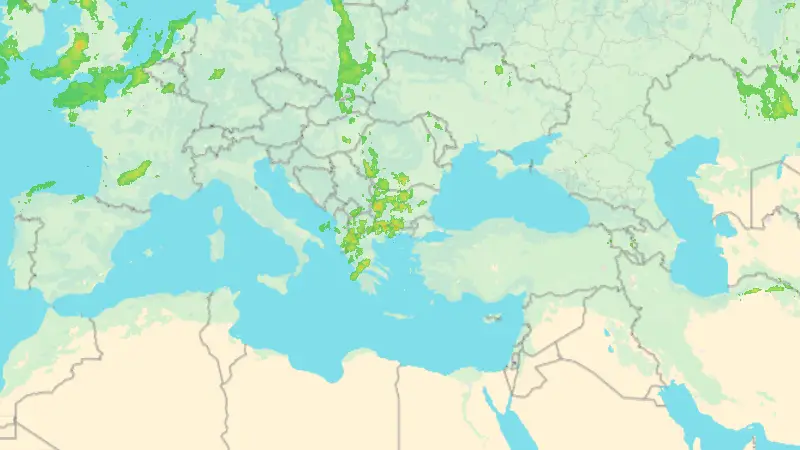Βροχόπτωση weather map
