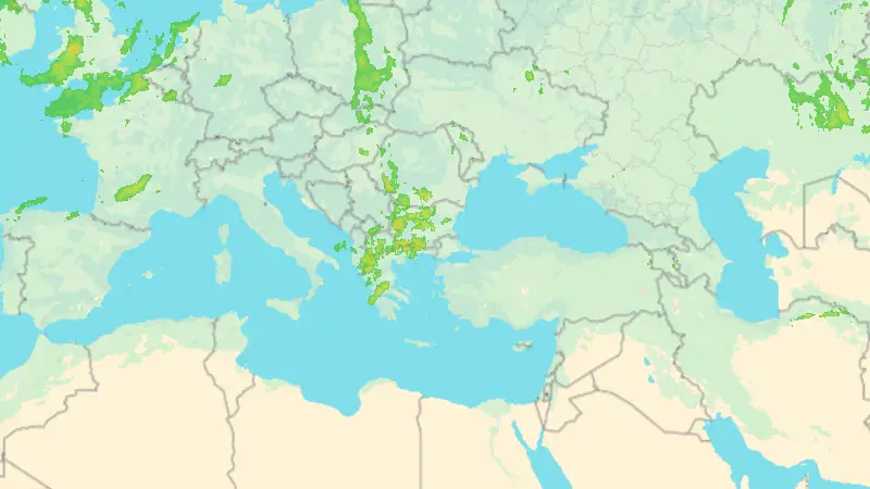 Βροχόπτωση weather map