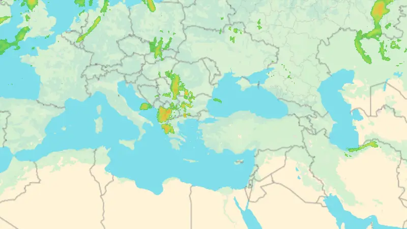Βροχόπτωση weather map
