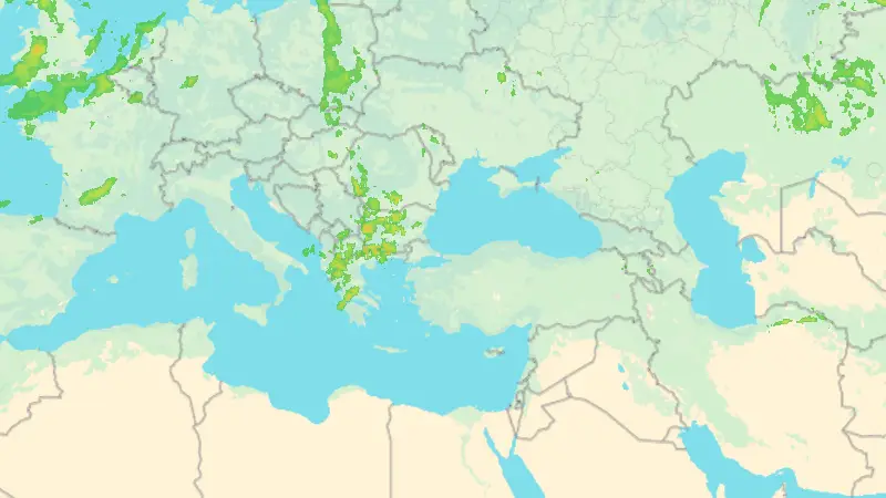 Precipitation weather map
