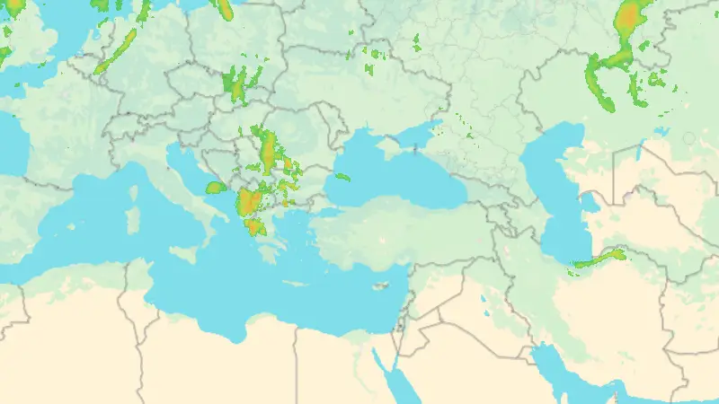Precipitation weather map