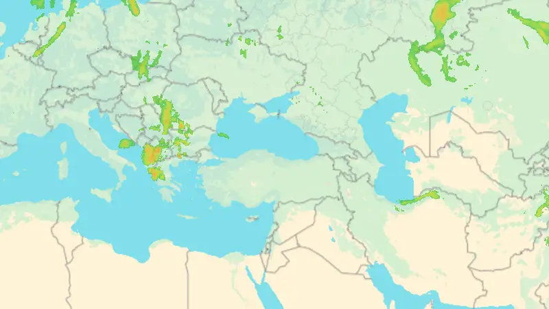 Precipitation weather map