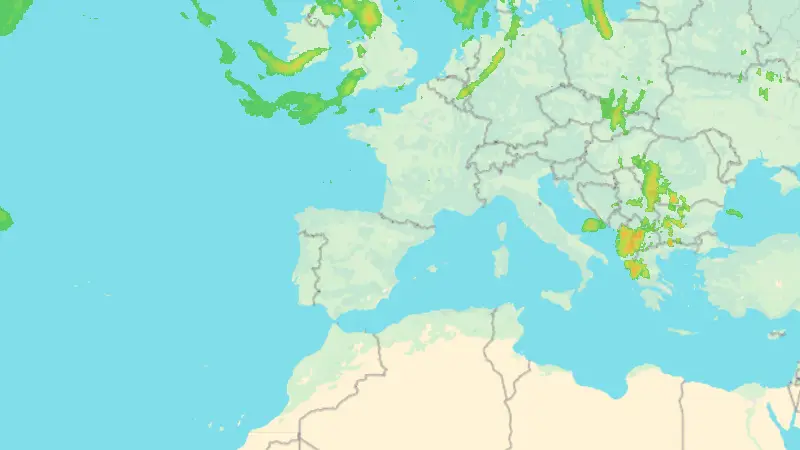Precipitation weather map