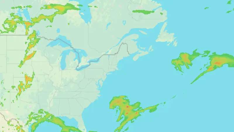 Precipitation weather map