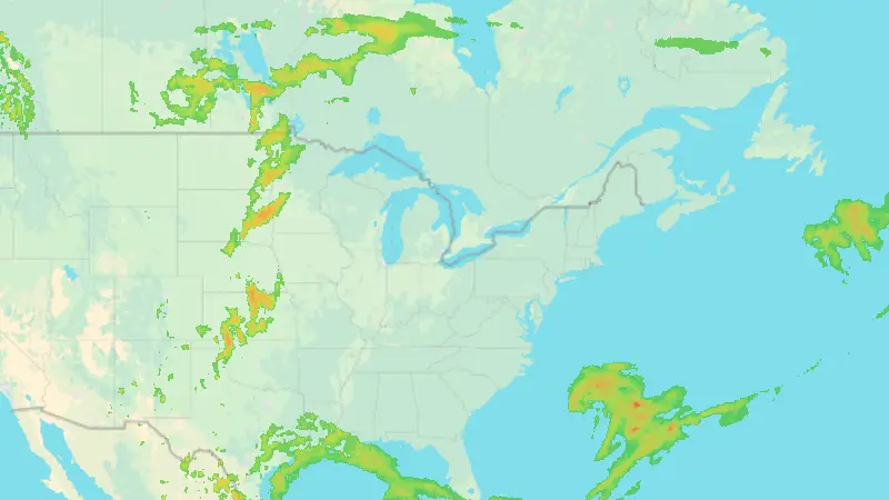 Precipitation weather map