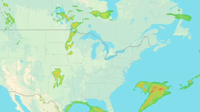 Precipitation weather map