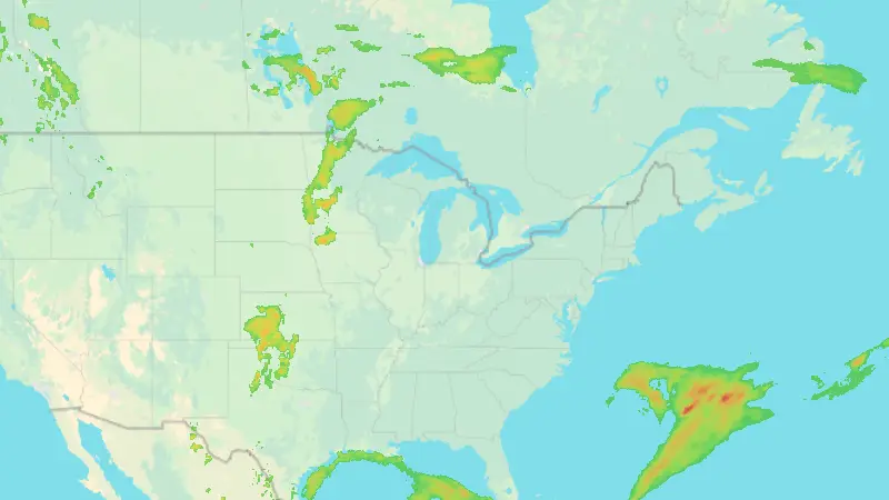 Precipitation weather map