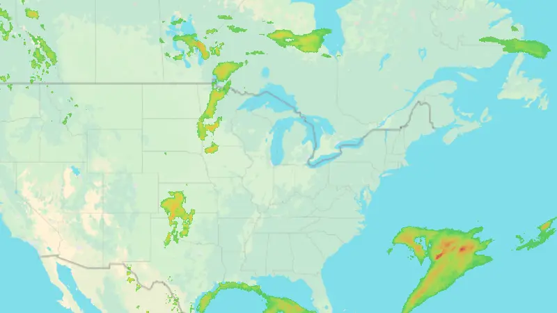 Precipitation weather map