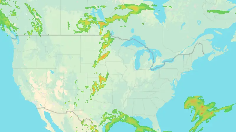 Precipitation weather map